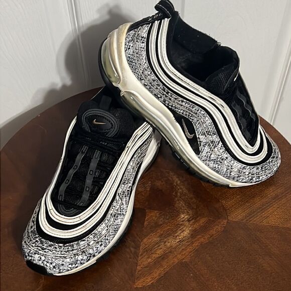 🔥 Nike Air Max 97 'Cocoa Snake' Running Shoes Women's Size 8 Black White - GUC - Picture 3 of 15